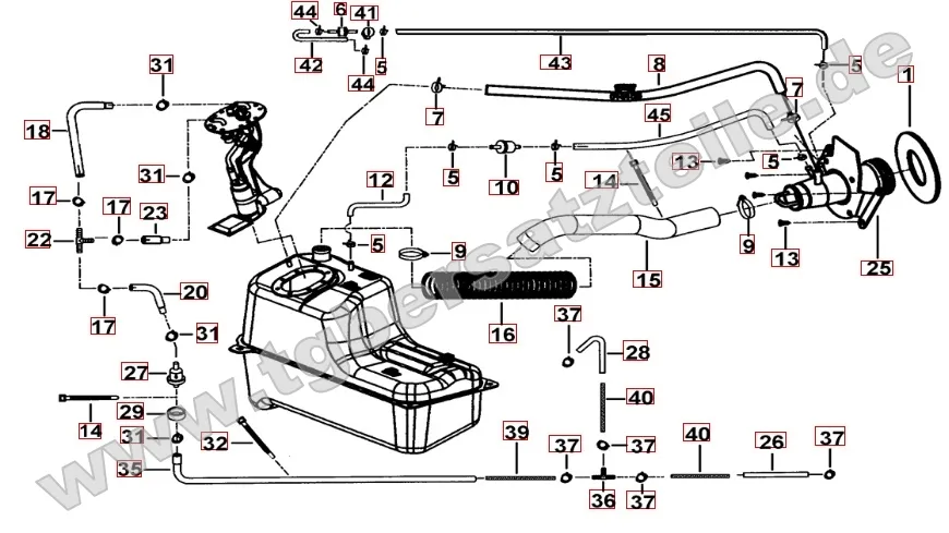 Benzintank - Benzinpumpe