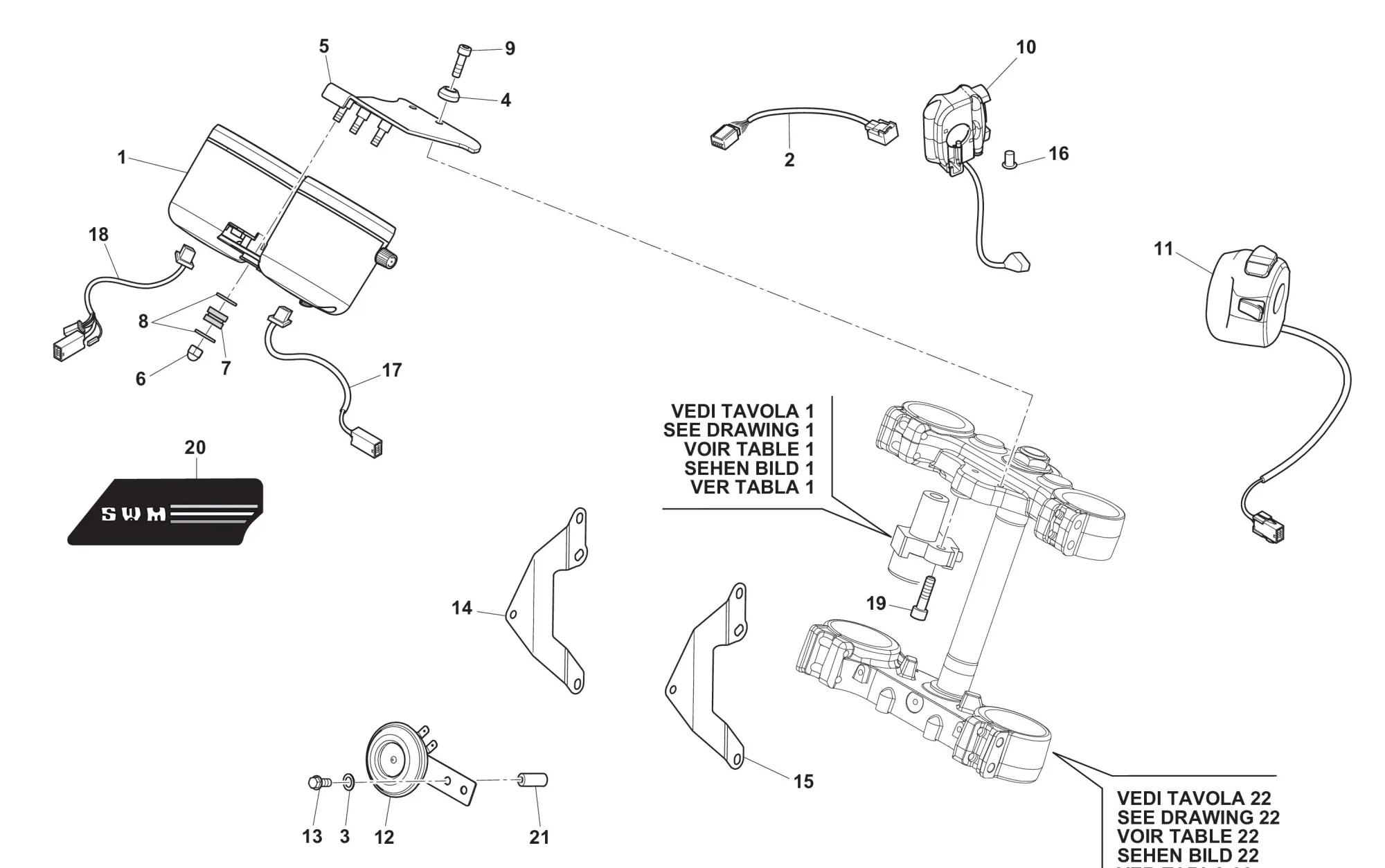 Tachometer / Lenkerschalter
