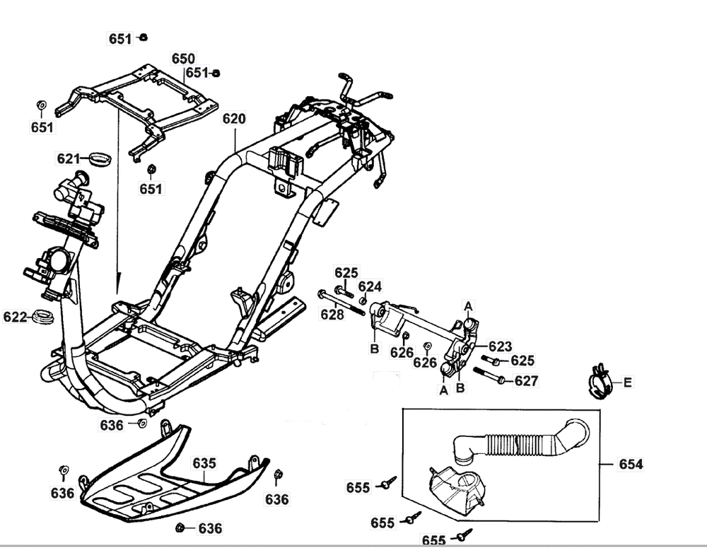 Rahmen & Motorhalter Rahmen & Motorhalter