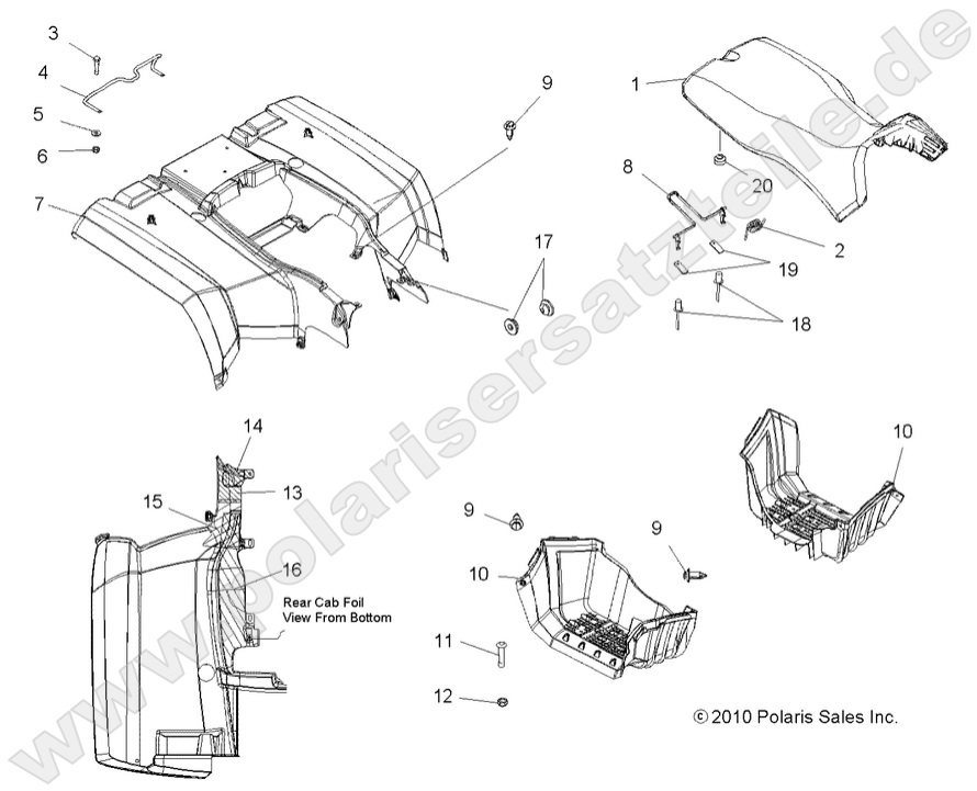 BODY, REAR CAB, SEAT and FOOTWELLS BODY, REAR CAB, SEAT and FOOTWELLS