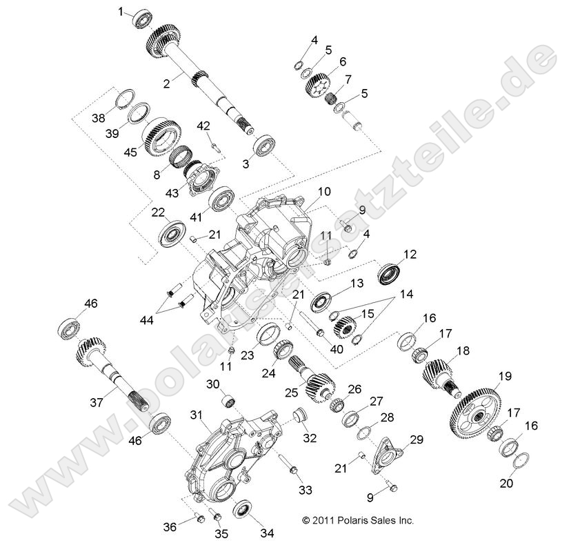 DRIVE TRAIN, MAIN GEARCASE INTERNAL COMPONENTS 1