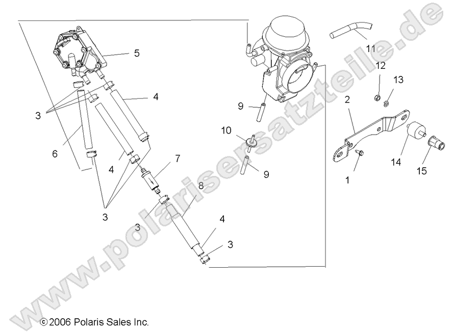 ENGINE, CARBURETOR MOUNTING/FUEL PUMP/LINES