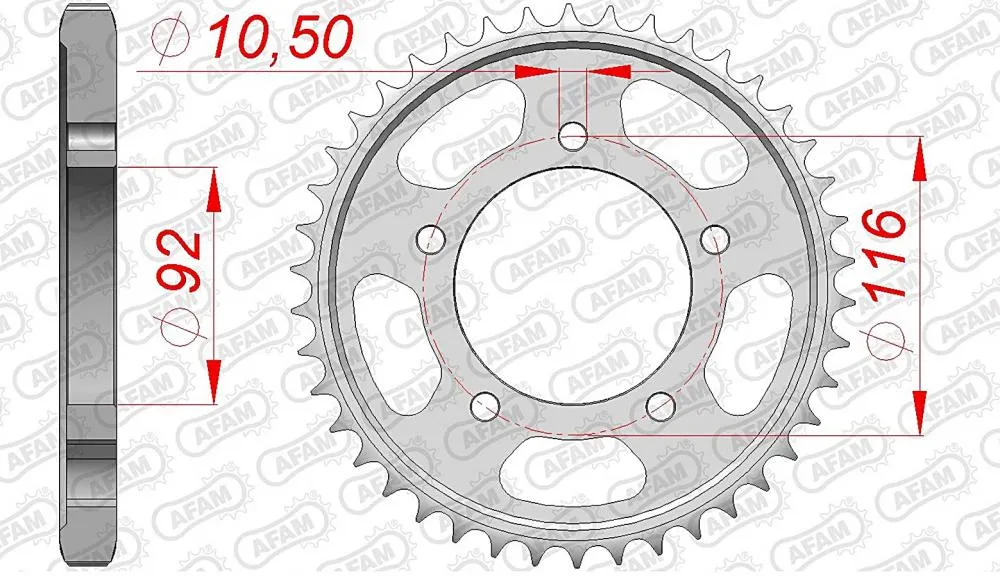 afam_kettenrad_hinten_16900 AFAM Kettensatz Stahl 530 XHR2-G 17x41 - Kawasaki ZZR 1400 /ABS 2006-11