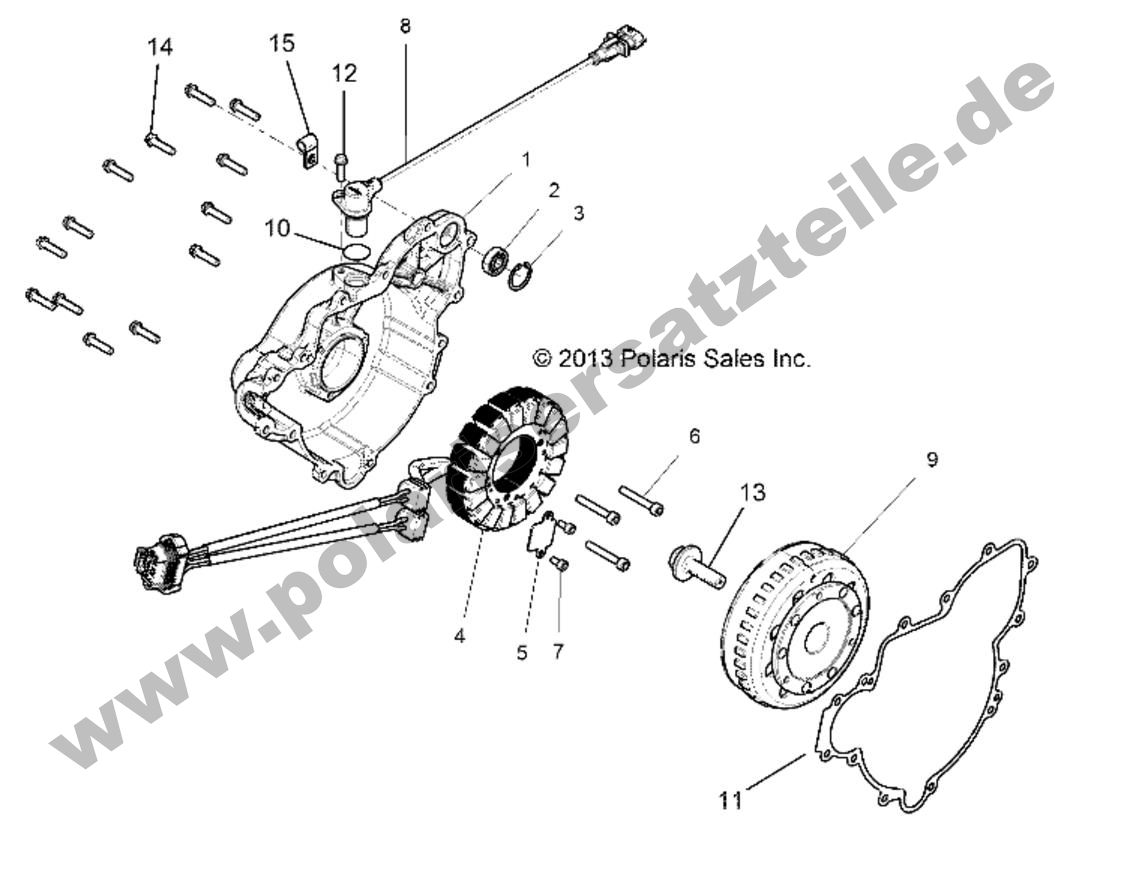 ENGINE, STATOR AND FLYWHEEL ENGINE, STATOR AND FLYWHEEL