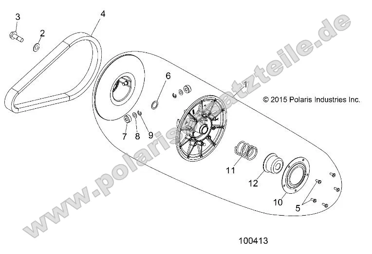 Drive Train, Secondary Clutch Drive Train, Secondary Clutch