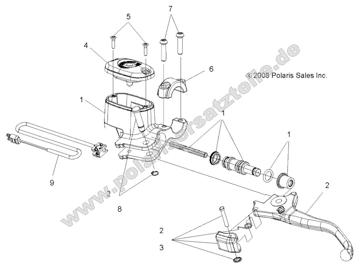 Brakes, Front Brake Lever and Master Cylinder