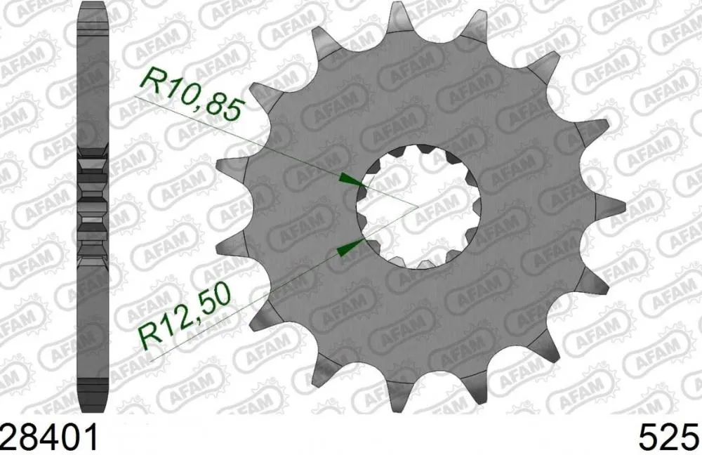AFAM Kettensatz Stahl 525 XSR2-G 17x41 - Suzuki DL 1000 /XT 2014-19