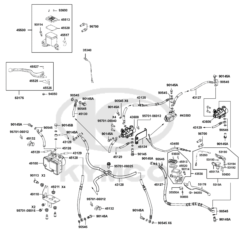 Hauptbremszylinder vo., Bremsschläuche & ABS Steuergerät Hauptbremszylinder vo., Bremsschläuche & ABS Steuergerät