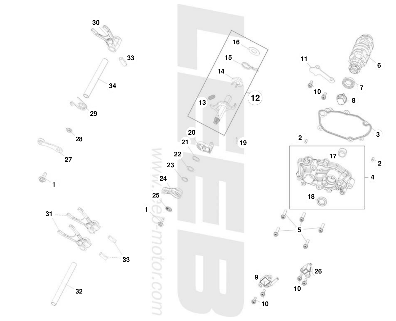E05 SHIFTING MECHANISM E05 SHIFTING MECHANISM