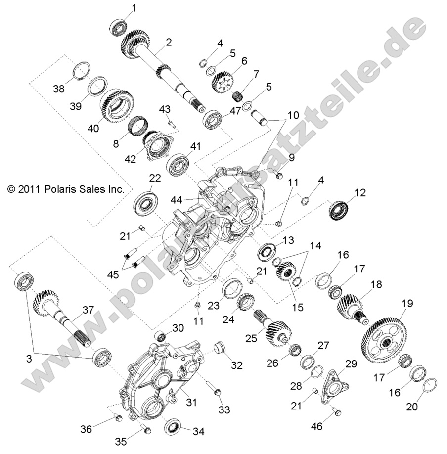 DRIVE TRAIN, MAIN GEARCASE INTERNALS 1 DRIVE TRAIN, MAIN GEARCASE INTERNALS 1