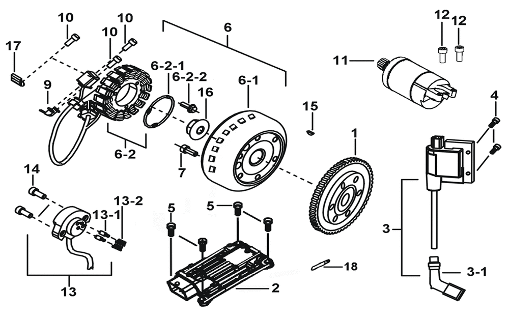 Lichtmaschine, Anlasser, ECU & Zündspule Lichtmaschine, Anlasser, ECU & Zündspule