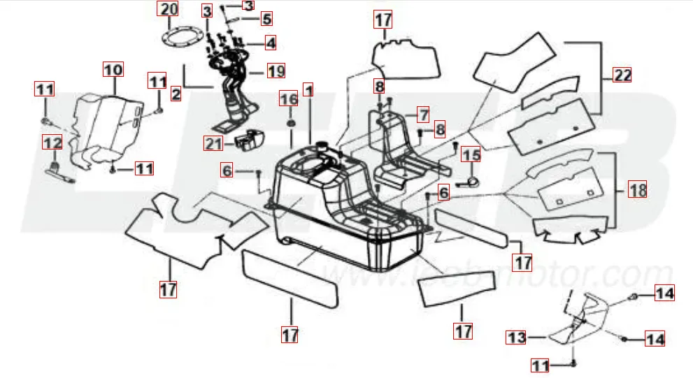 Hitzeschutz f. Krafftstofftank