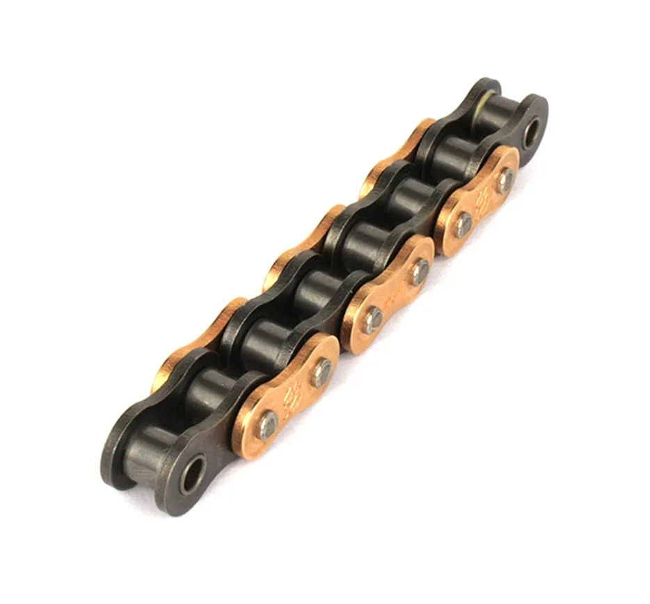 AFAM-MX2-G-Kette-420-gold-schwarz-Abbildung AFAM MX2-G Kette 420 gold-schwarz - 104 Glieder - Clip Schloss - Motocross / Enduro