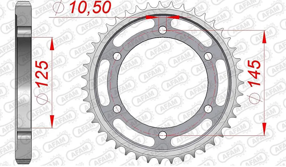 afam_kettenrad_hinten_12601 AFAM Kettensatz Stahl 530 XRR2 17x39 - Yamaha FZX 750 Fazer 1986-91