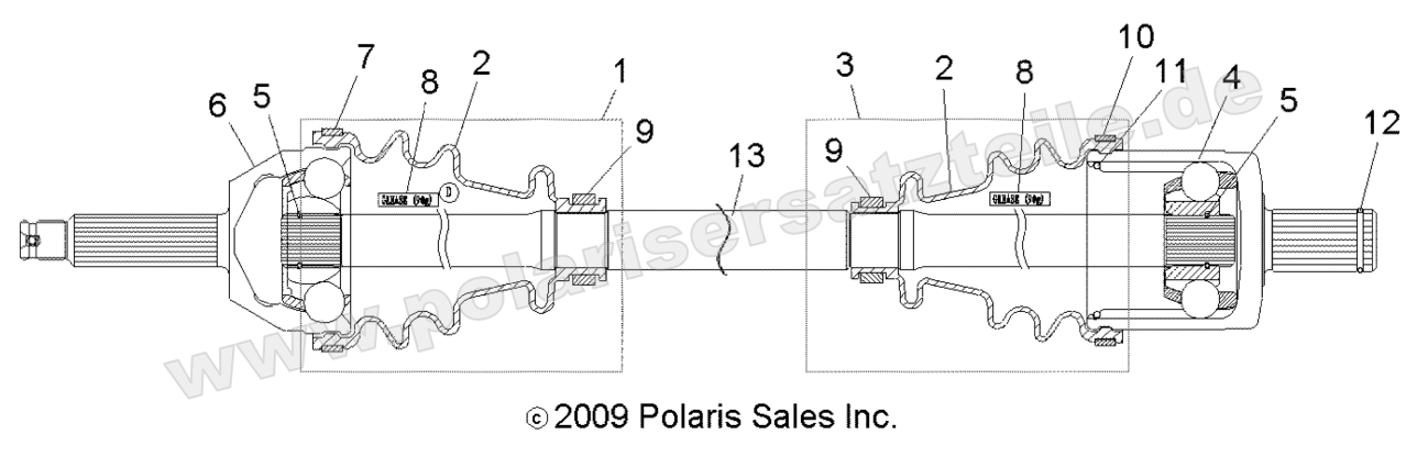 Drive Train, Front Drive Shaft Drive Train, Front Drive Shaft