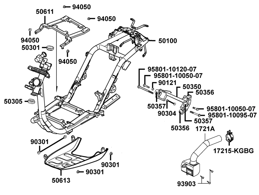 Rahmen & Motorhalter Rahmen & Motorhalter