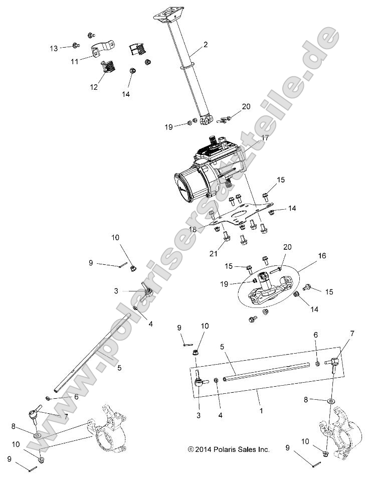 Steering, Steering Post Asm. 49ATVSTEERING15850