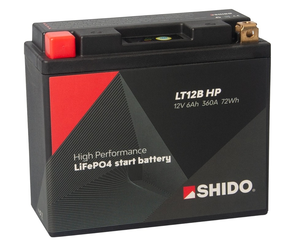 Shido LT12B HP Lithium Ionen Batterie 12V LiFePO4 (YT12B-BS YT12-B4) Shido LT12B HP Lithium Ion Batterie 12V 72 Wh