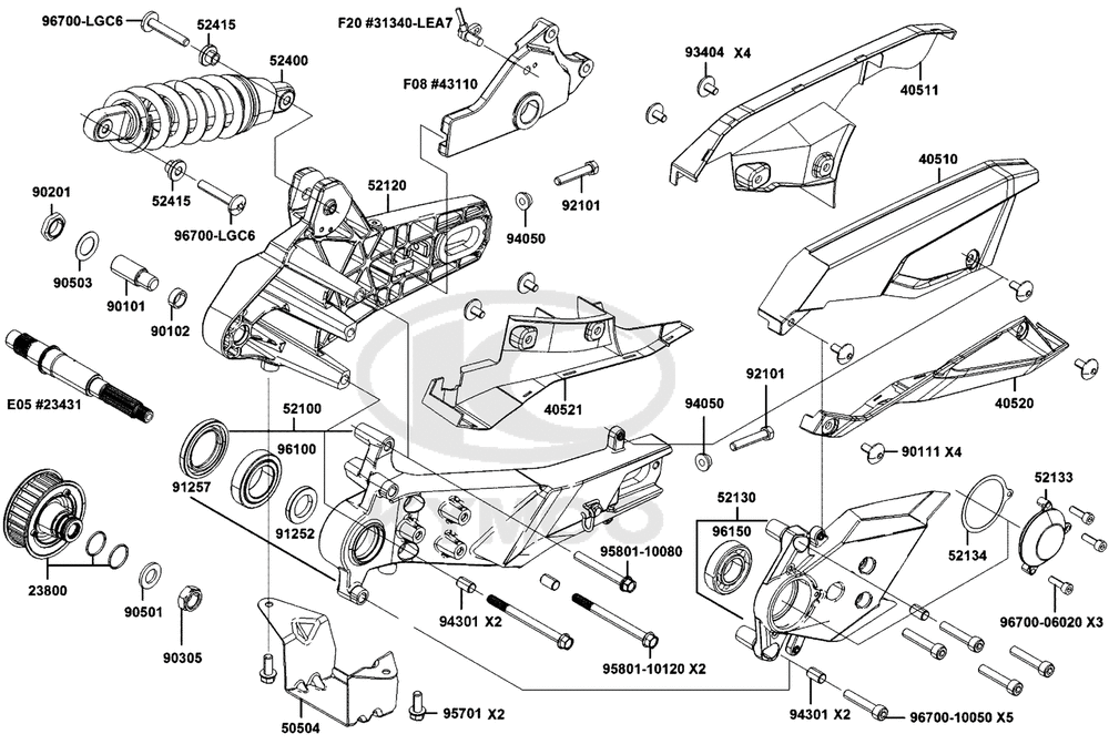 Stoßdämpfer hinten & Schwingarm Stoßdämpfer hinten & Schwingarm