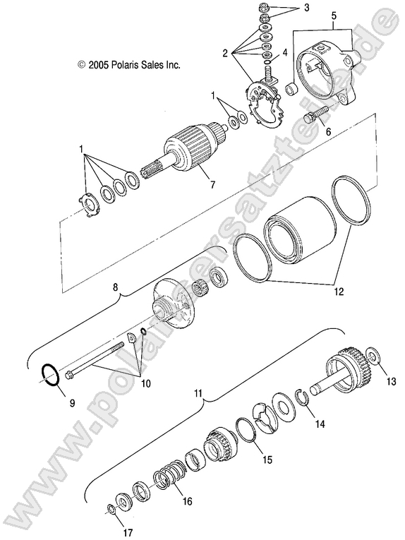 ENGINE, STARTING MOTOR