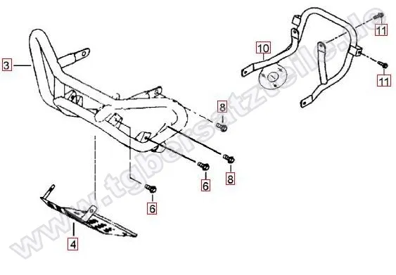 Stoßstange vorne-Haltebügel hinten Stoßstange vorne-Haltebügel hinten