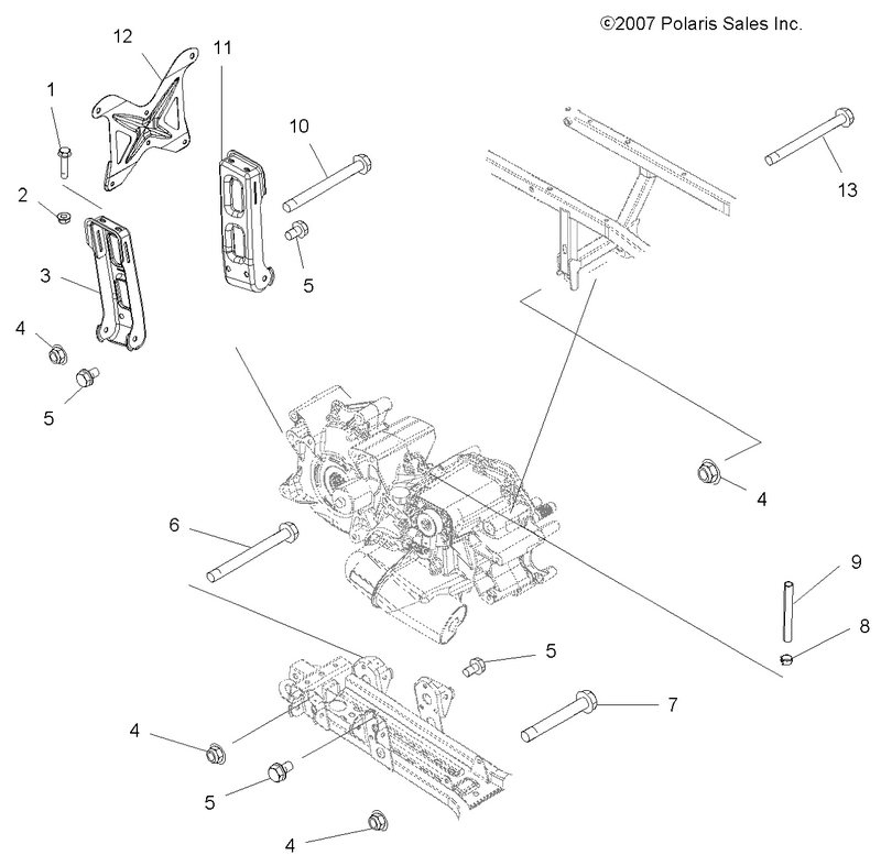 DRIVE TRAIN, MAIN GEARCASE MOUNTING DRIVE TRAIN, MAIN GEARCASE MOUNTING