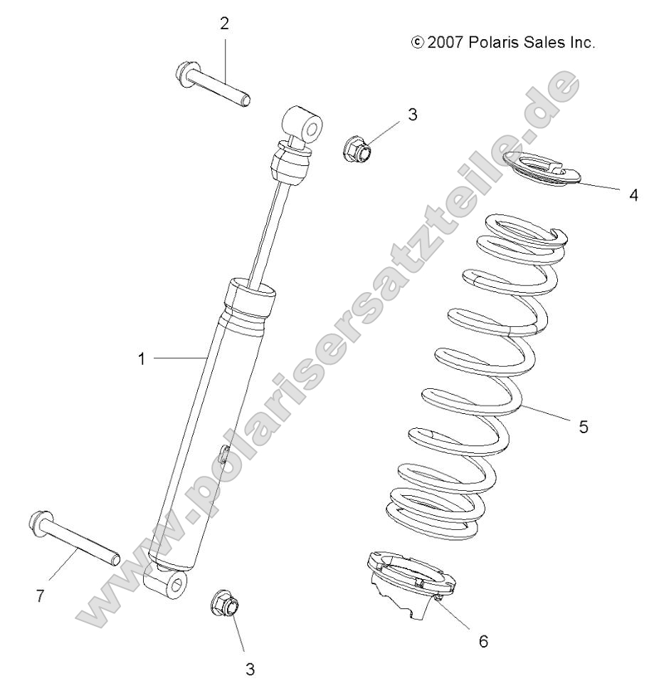 Suspension, Shock, Rear (49ATVSHOCKRR7043169) Suspension, Shock, Rear (49ATVSHOCKRR7043169)