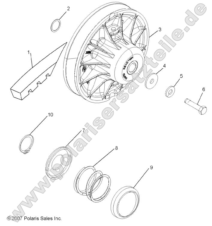 Drive Train, Secondary Clutch Drive Train, Secondary Clutch