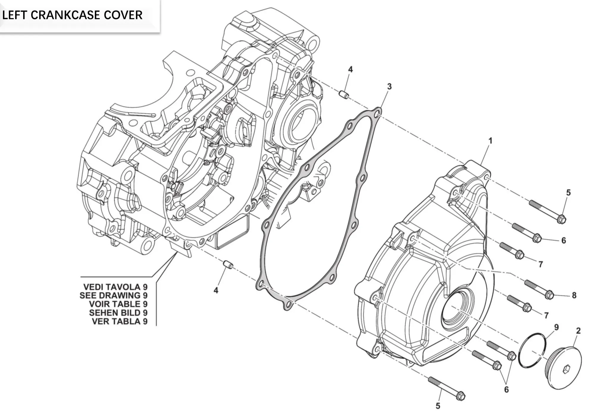 Motordeckel links Motordeckel links