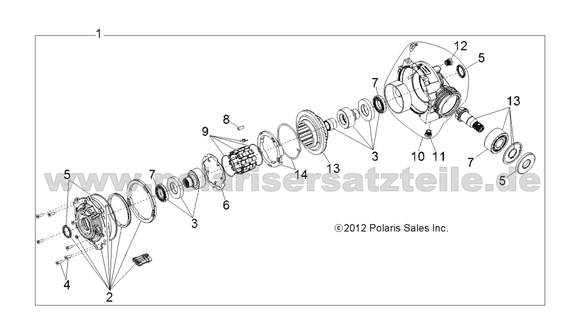 DRIVE TRAIN, FRONT GEARCASE INTERNALS DRIVE TRAIN, FRONT GEARCASE INTERNALS