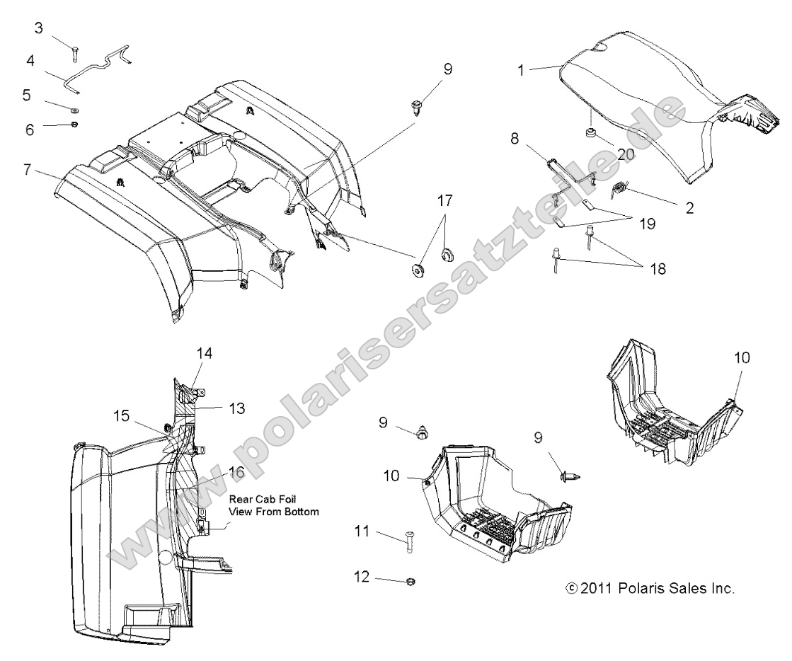 Body, Rear Cab, Seat and Footwells Body, Rear Cab, Seat and Footwells