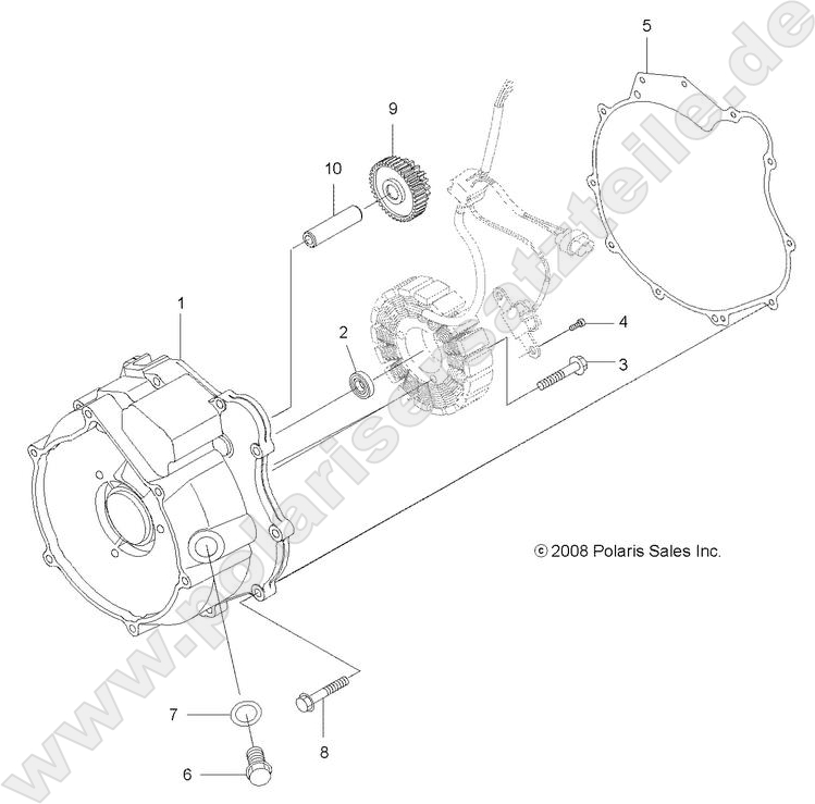 ENGINE, MAGNETO COVER ENGINE, MAGNETO COVER