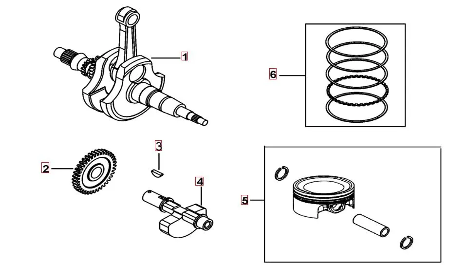 Kurbelwelle - Kolben