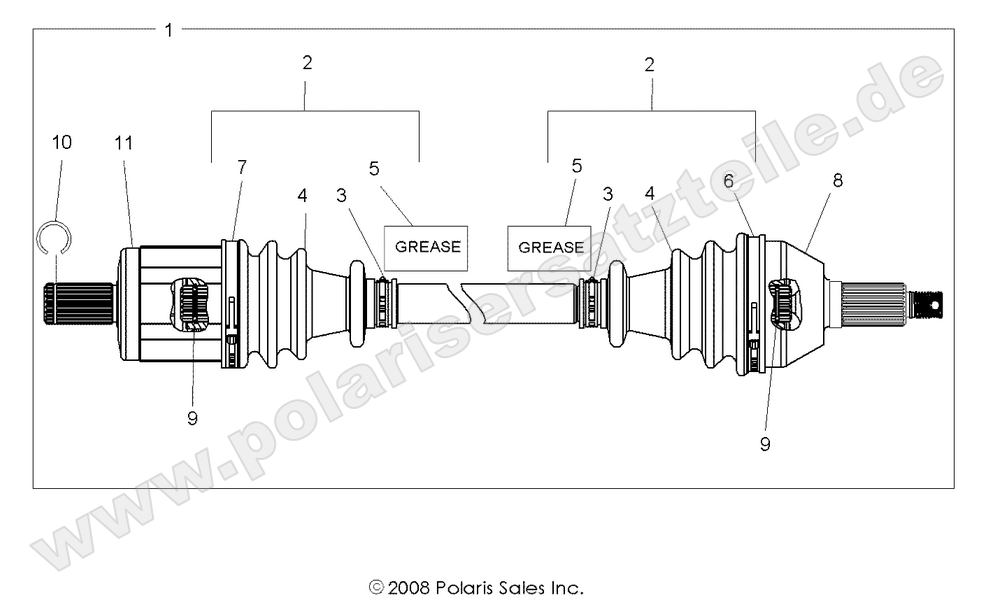 DRIVE TRAIN, FRONT HALF SHAFT DRIVE TRAIN, FRONT HALF SHAFT