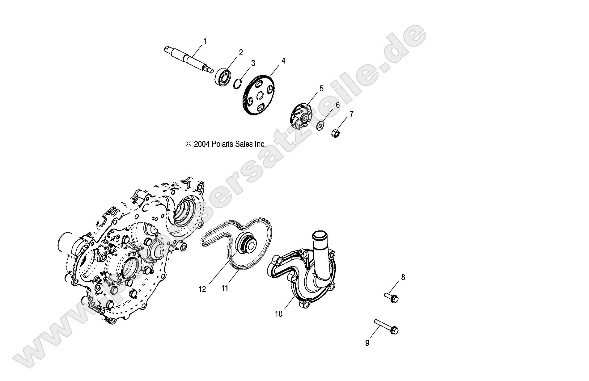 ENGINE, WATER PUMP ENGINE, WATER PUMP