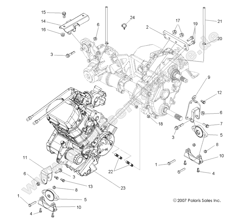 ENGINE, TRANSMISSION MOUNTING ENGINE, TRANSMISSION MOUNTING