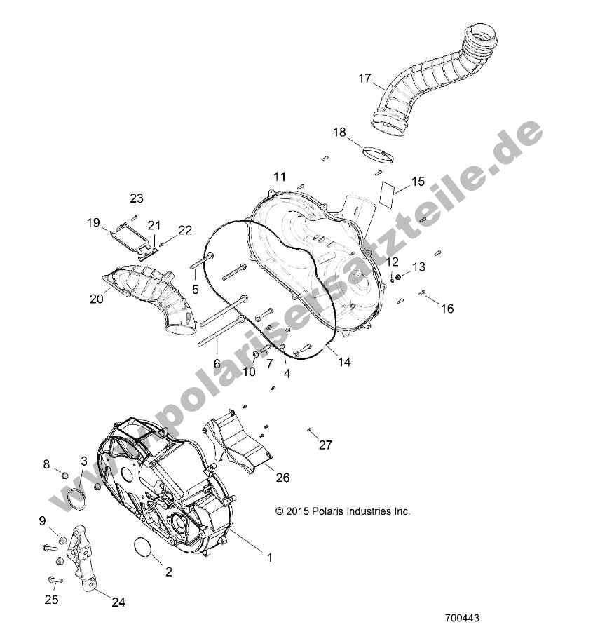 DRIVE TRAIN, CLUTCH COVER AND DUCTING DRIVE TRAIN, CLUTCH COVER AND DUCTING