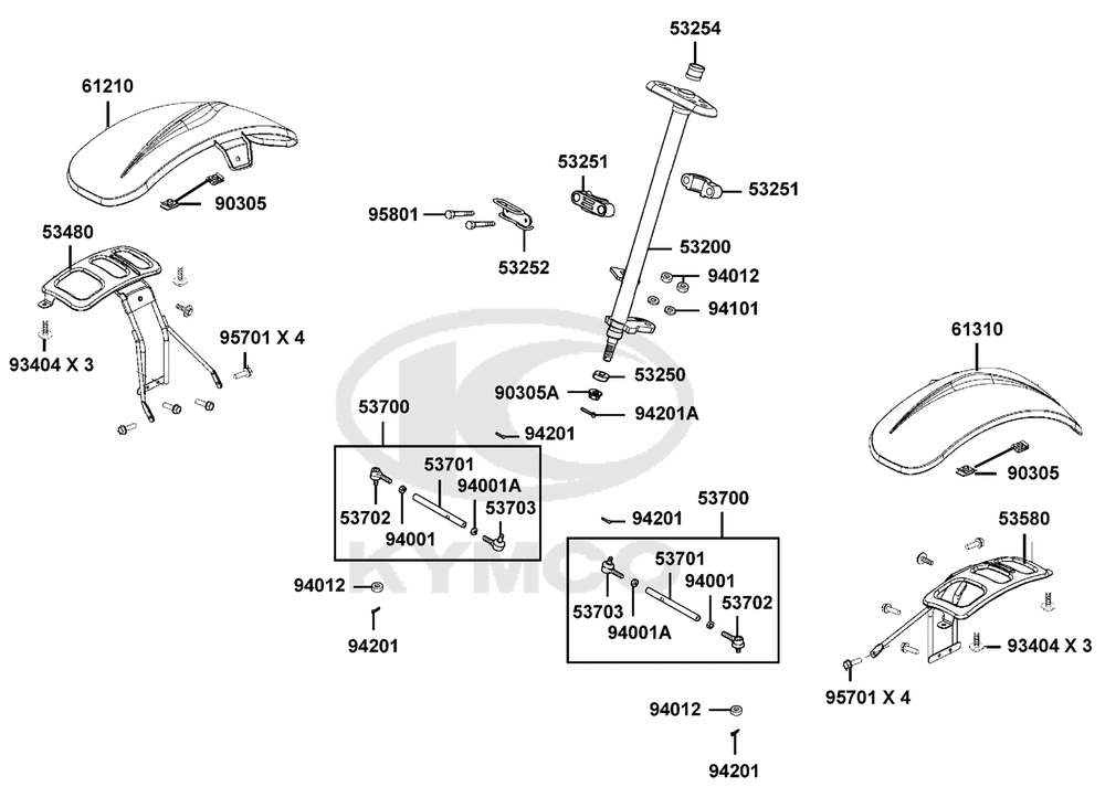 Lenkung & Kotflügel vorne