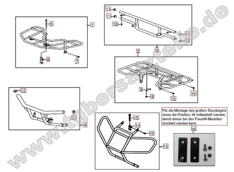 Gepäckträger vorne und hinten Gepäckträger vorne und hinten
