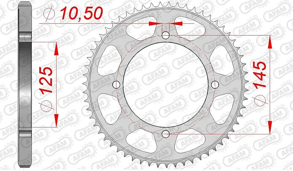 AFAM Kettensatz Stahl 428 XMR-G 16x59 - Yamaha XVS 125 Drag Star 2000-05