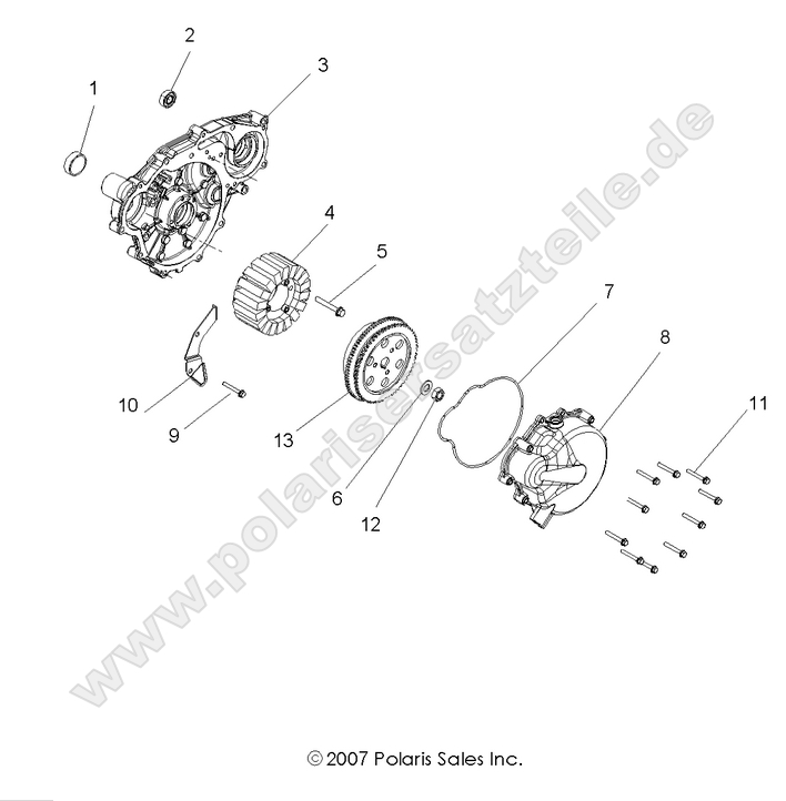 ENGINE, STATOR and FLYWHEEL ENGINE, STATOR and FLYWHEEL