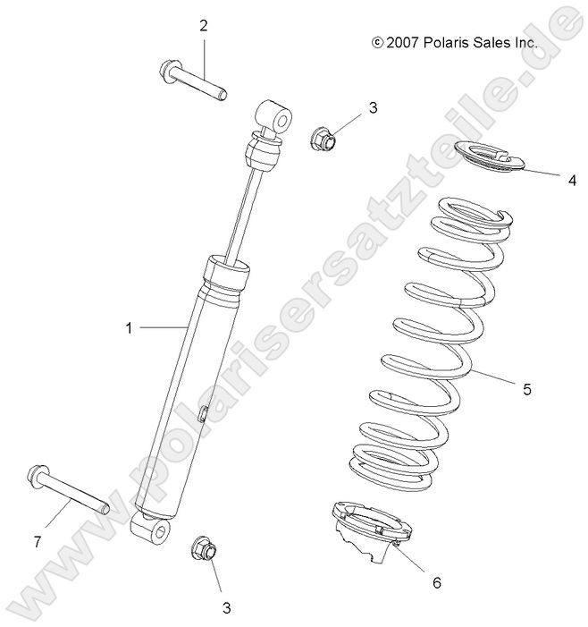 SUSPENSION, SHOCK, REAR SUSPENSION, SHOCK, REAR