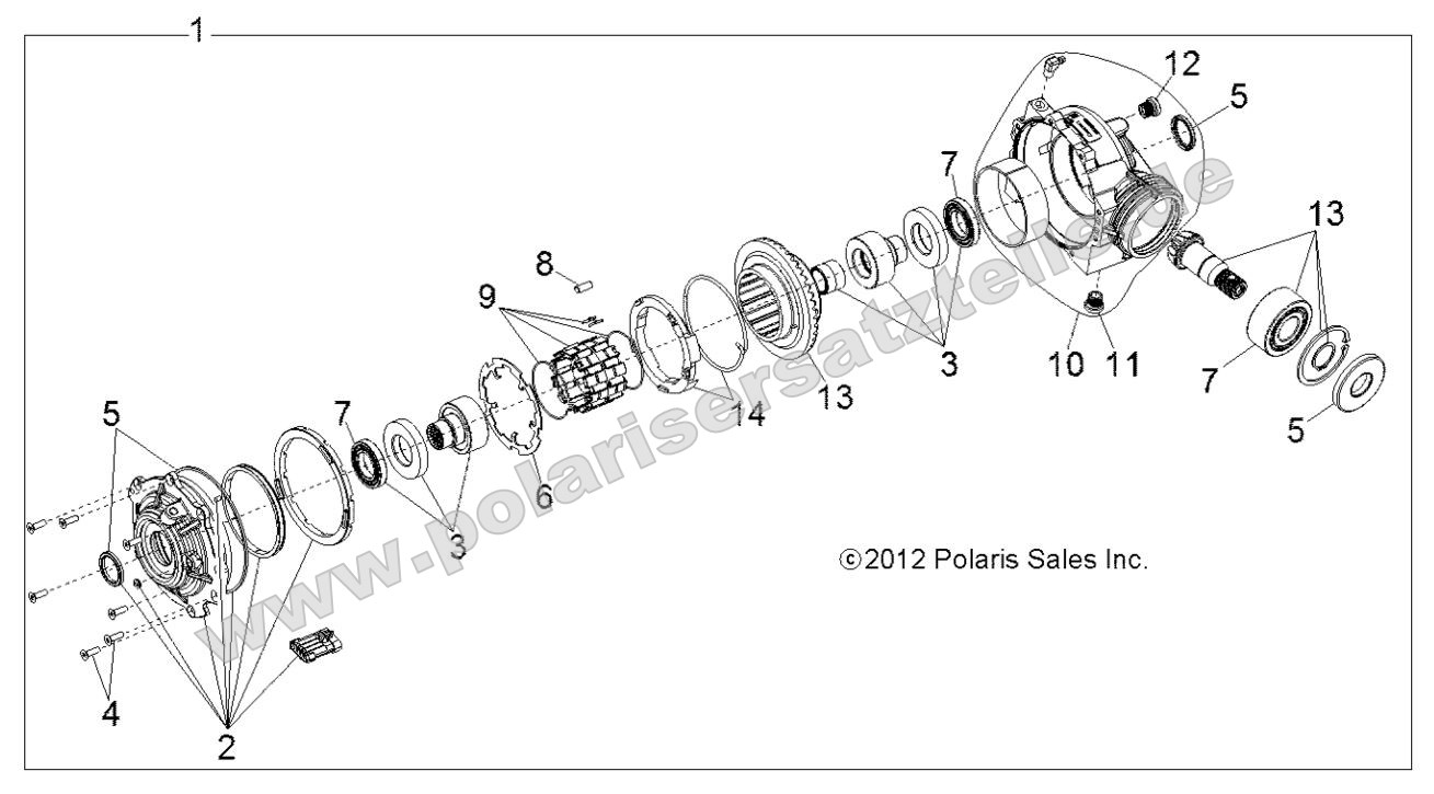 Drive Train, Front Gearcase Internals Drive Train, Front Gearcase Internals