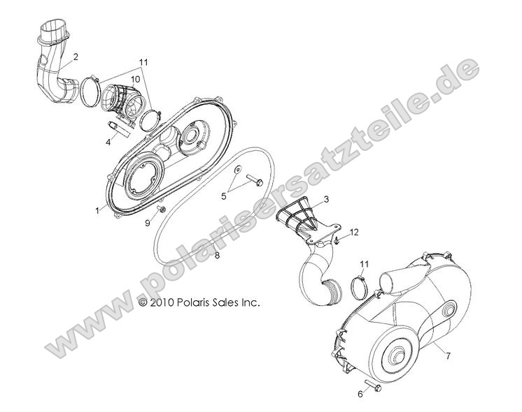 DRIVE TRAIN, CLUTCH COVER and DUCTING