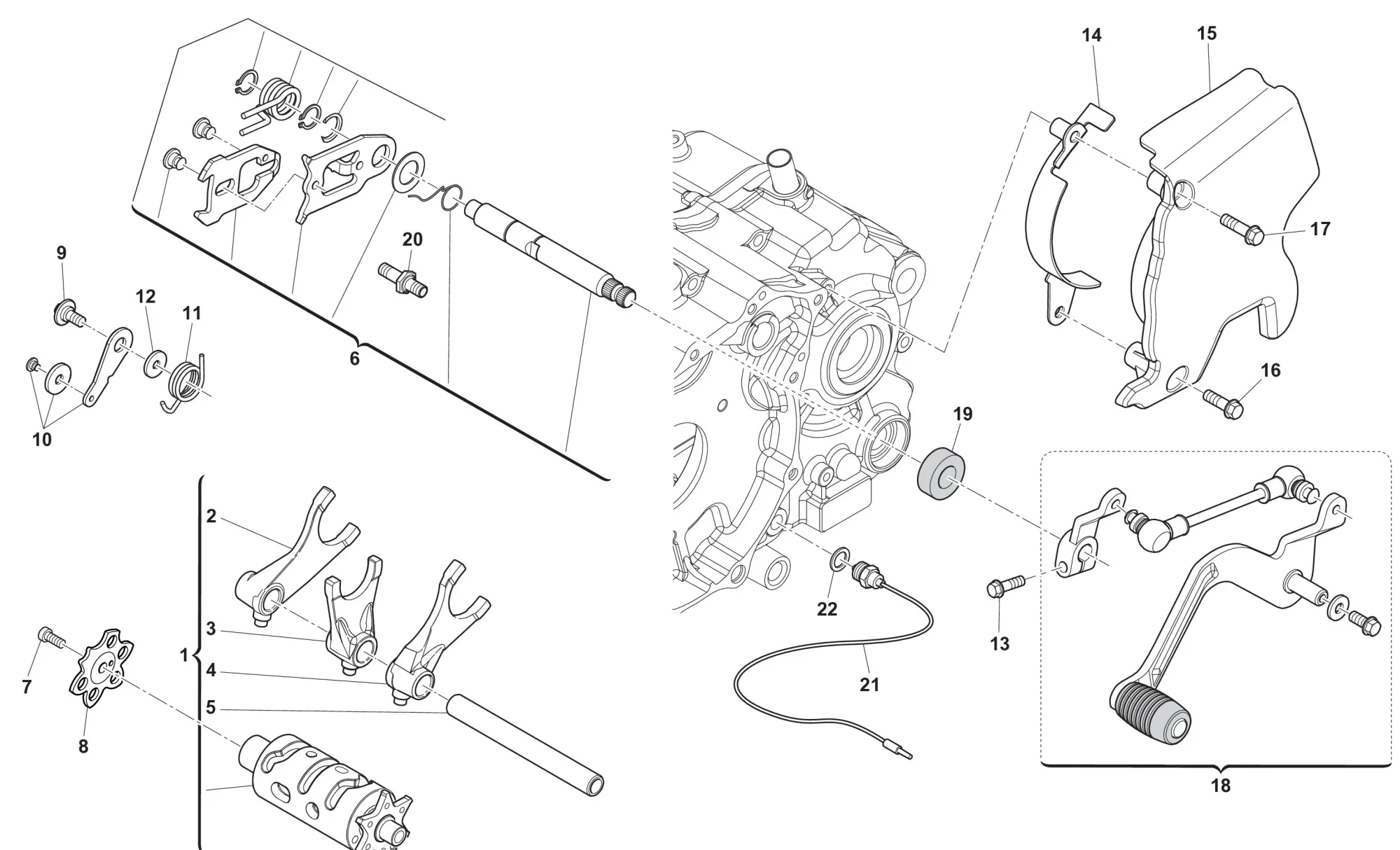 Schaltwelle - Schalthebel