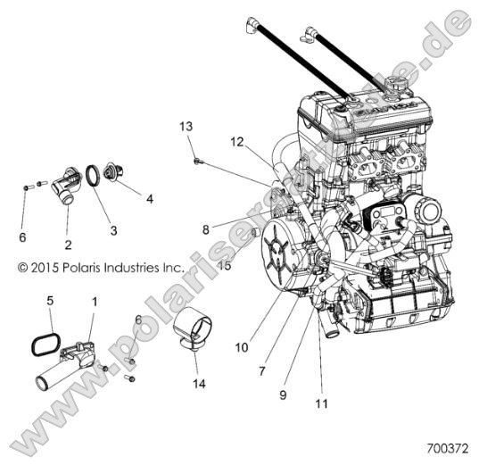Engine, Cooling, Thermostat and Bypass