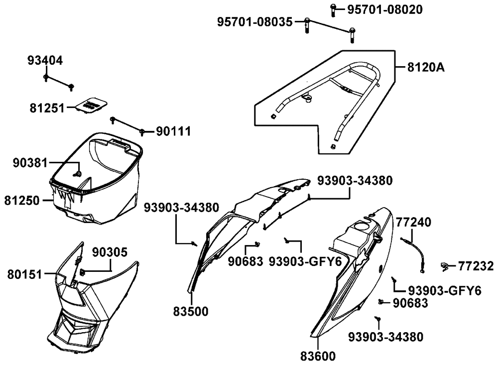 Verkleidungen hinten & Helmbox Verkleidungen hinten & Helmbox