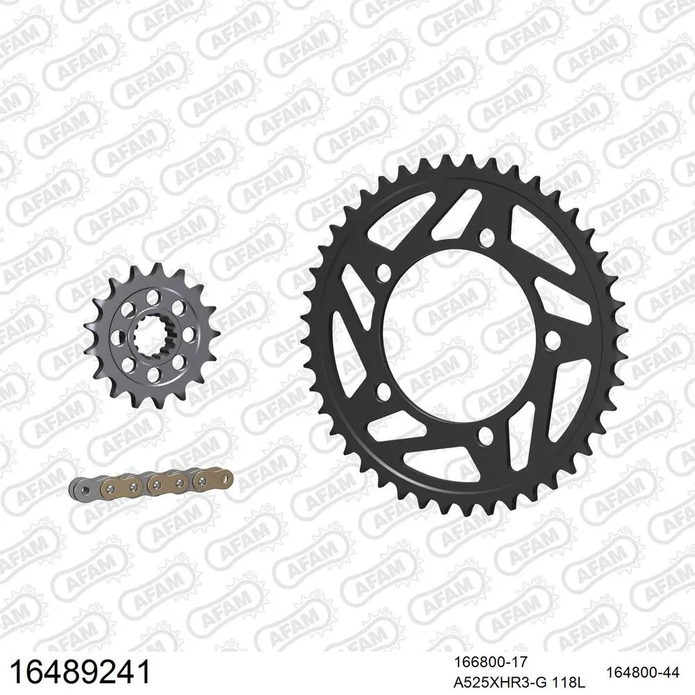 AFAM Kettensatz Stahl 525 XHR3-G 17x44 - BMW S 1000 RR 2009-11 - 16489241