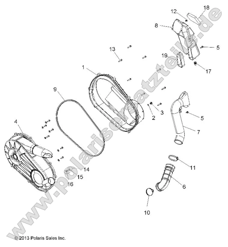 Drive Train, Clutch Cover and Ducting Drive Train, Clutch Cover and Ducting