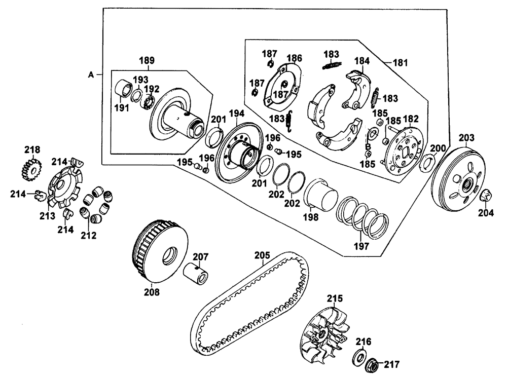 Fliehkraftkupplung & Variomatik